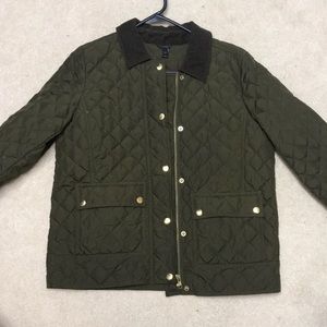 NWOT J. Crew Quilted Tack Jacket in Moss